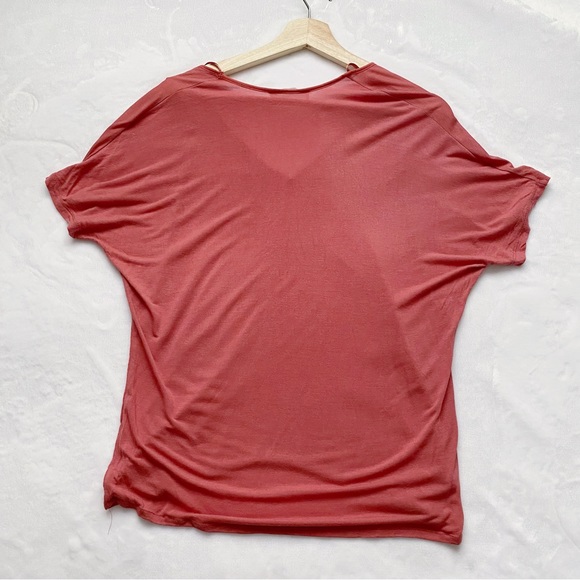 Zara Soft V-Neck Pink Raglan Shirt - Picture 8 of 9